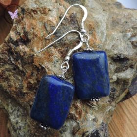 Lapis Lazuli Rectangle Earrings
